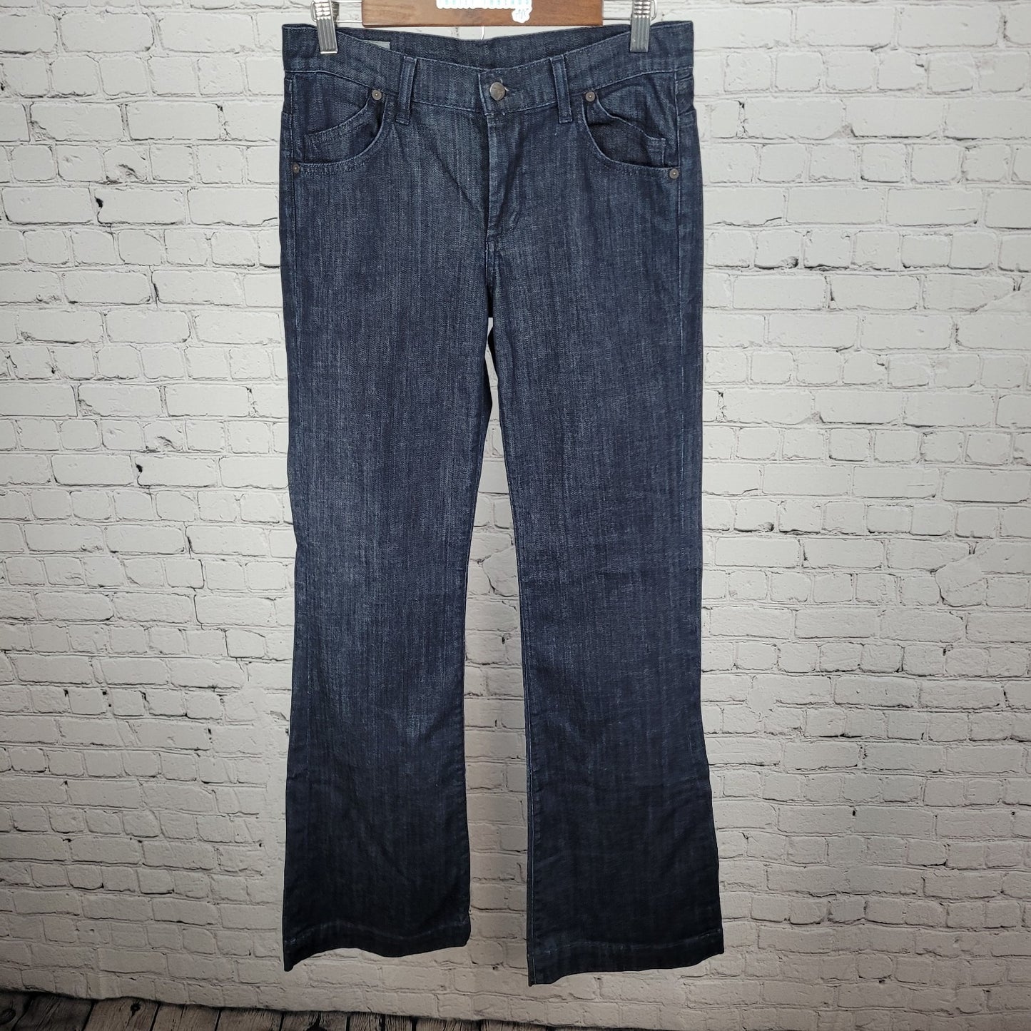 Citizens Of Humanity Blue Hutton #251 High Rise Wide Leg Stretch Jeans USA 29x34