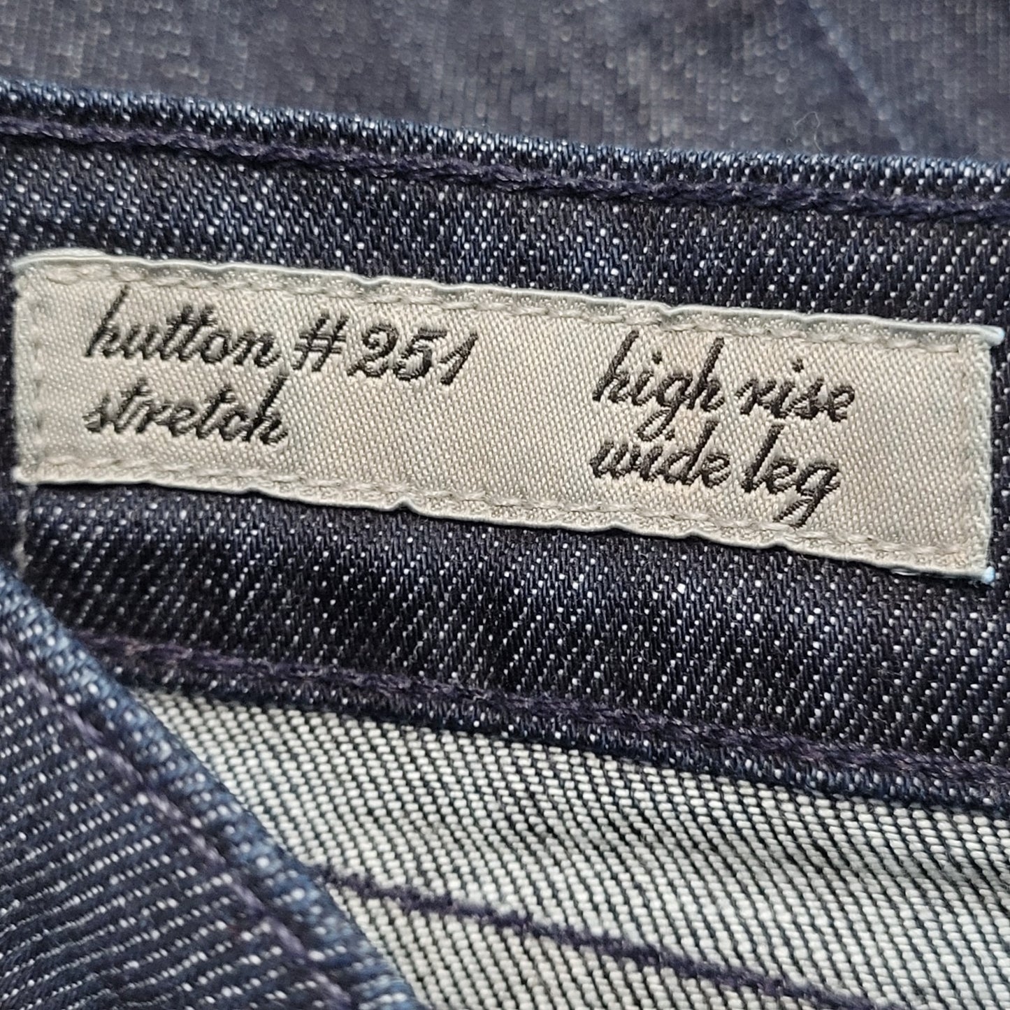 Citizens Of Humanity Blue Hutton #251 High Rise Wide Leg Stretch Jeans USA 29x34