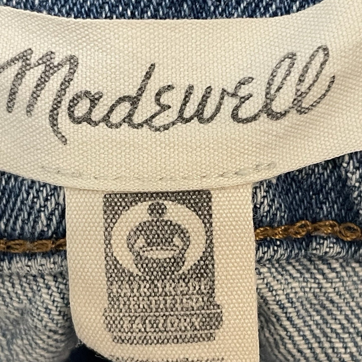 Madewell Blue Denim The Perfect Vintage Crop Jeans High Rise Size 27 (28x26)