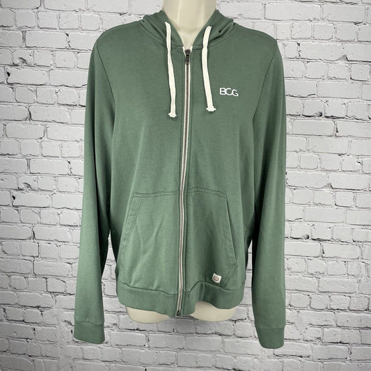 NWT Marine Layer Sage Green Soft Lightweight Zip Hoodie USA Made Size Large L