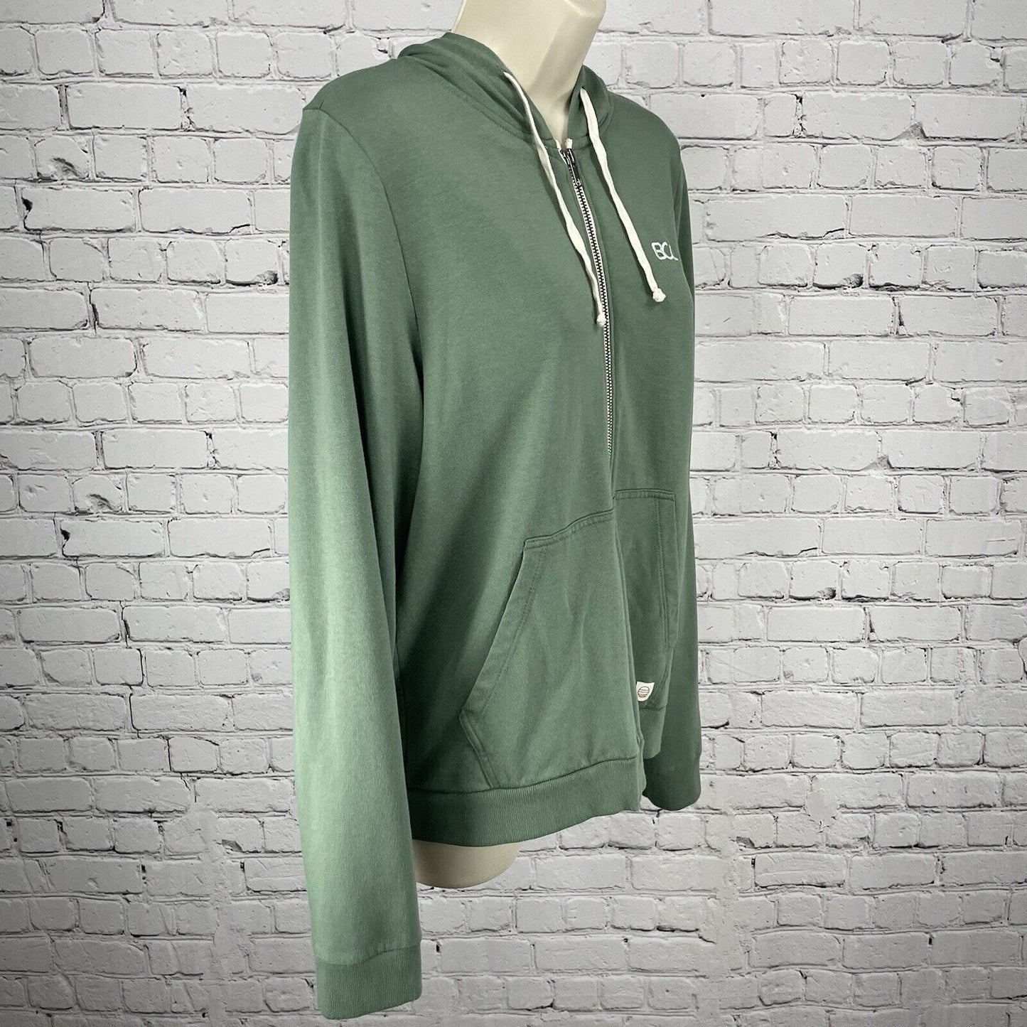 NWT Marine Layer Sage Green Soft Lightweight Zip Hoodie USA Made Size Large L