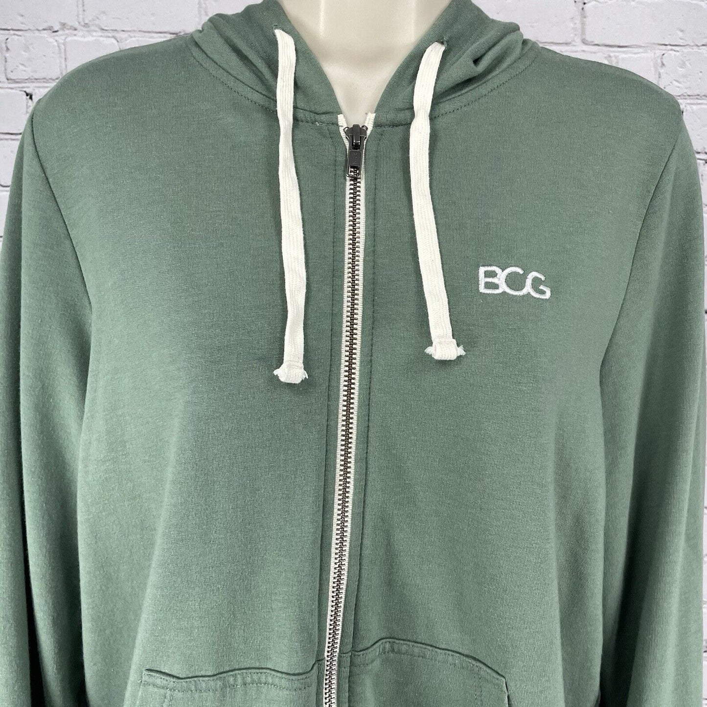 NWT Marine Layer Sage Green Soft Lightweight Zip Hoodie USA Made Size Large L