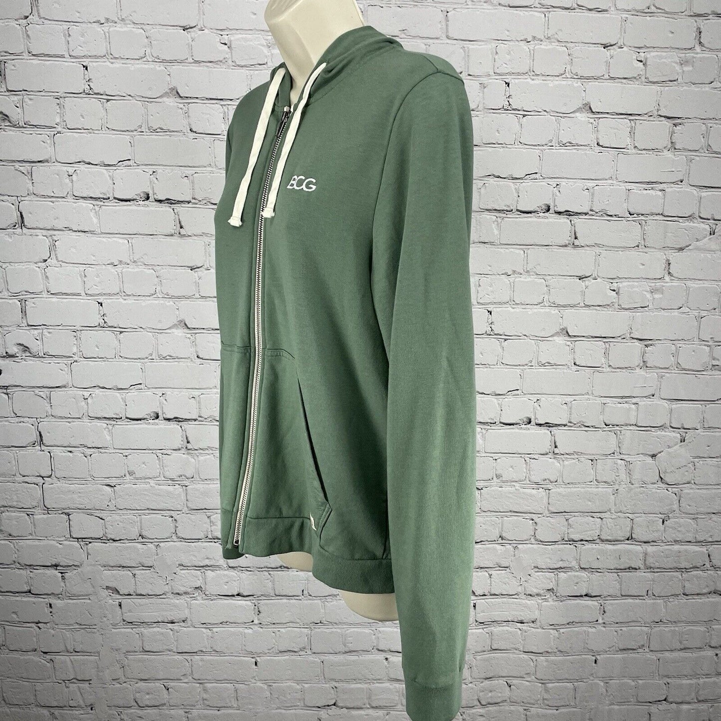 NWT Marine Layer Sage Green Soft Lightweight Zip Hoodie USA Made Size Large L