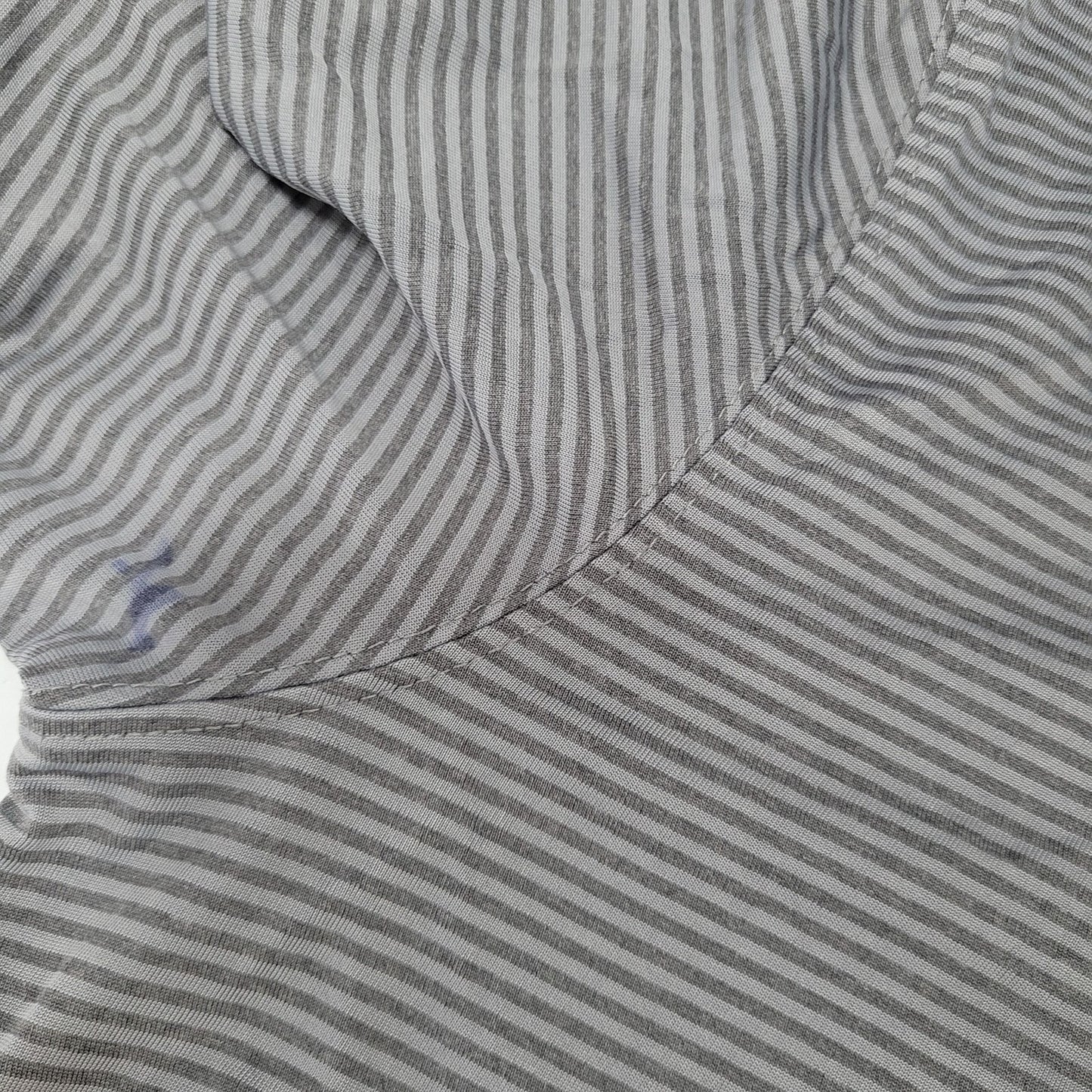 Whataburger Grey Striped Embroidered Logos Buttoned Short Sleeve Polo Shirt XL