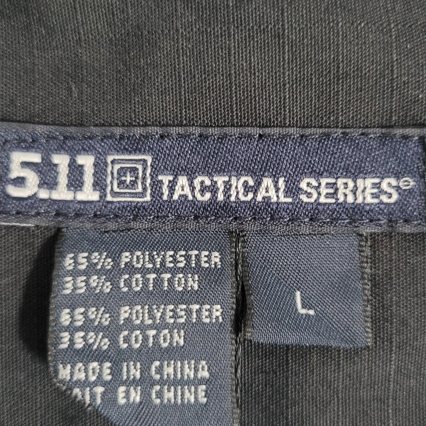 5.11 Tactical Series Black Workwear Button Up Short Sleeve Shirt Size Large L