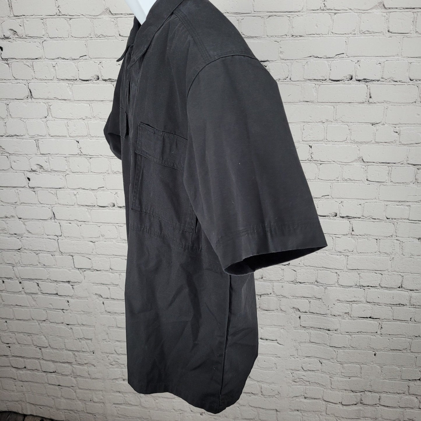 5.11 Tactical Series Black Workwear Button Up Short Sleeve Shirt Size Large L