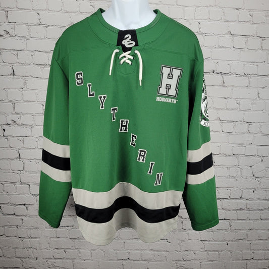 Harry Potter Hogwarts Slytherin Green Pullover Long Sleeve Jersey Shirt Small S