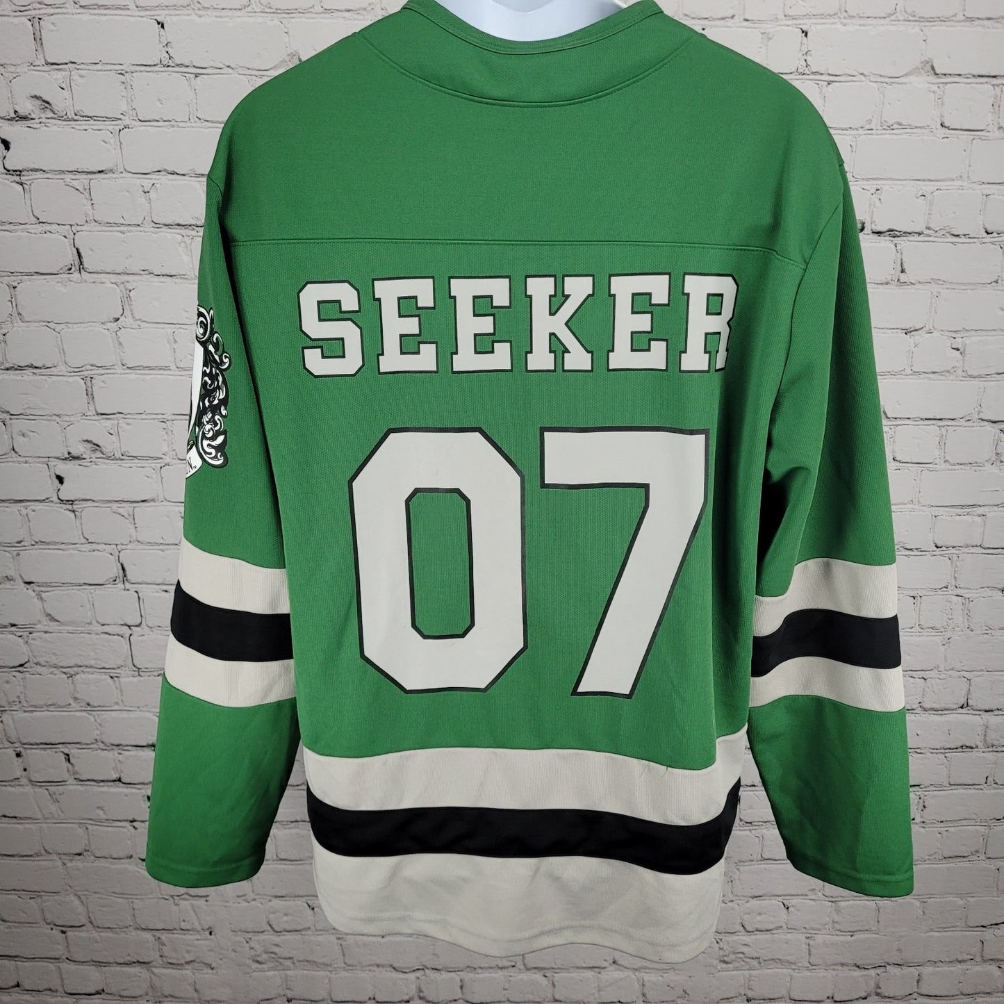 Harry Potter Hogwarts Slytherin Green Pullover Long Sleeve Jersey Shirt Small S
