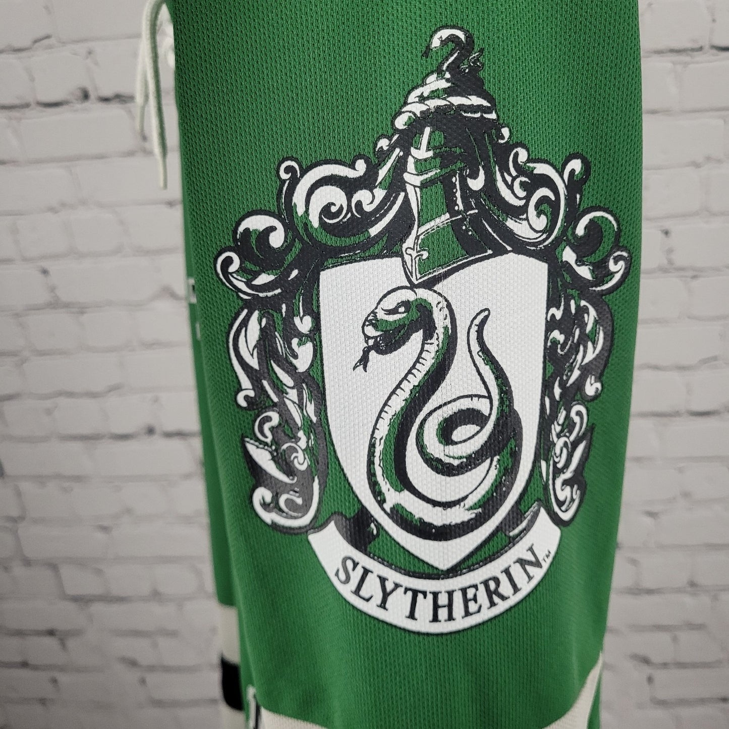 Harry Potter Hogwarts Slytherin Green Pullover Long Sleeve Jersey Shirt Small S