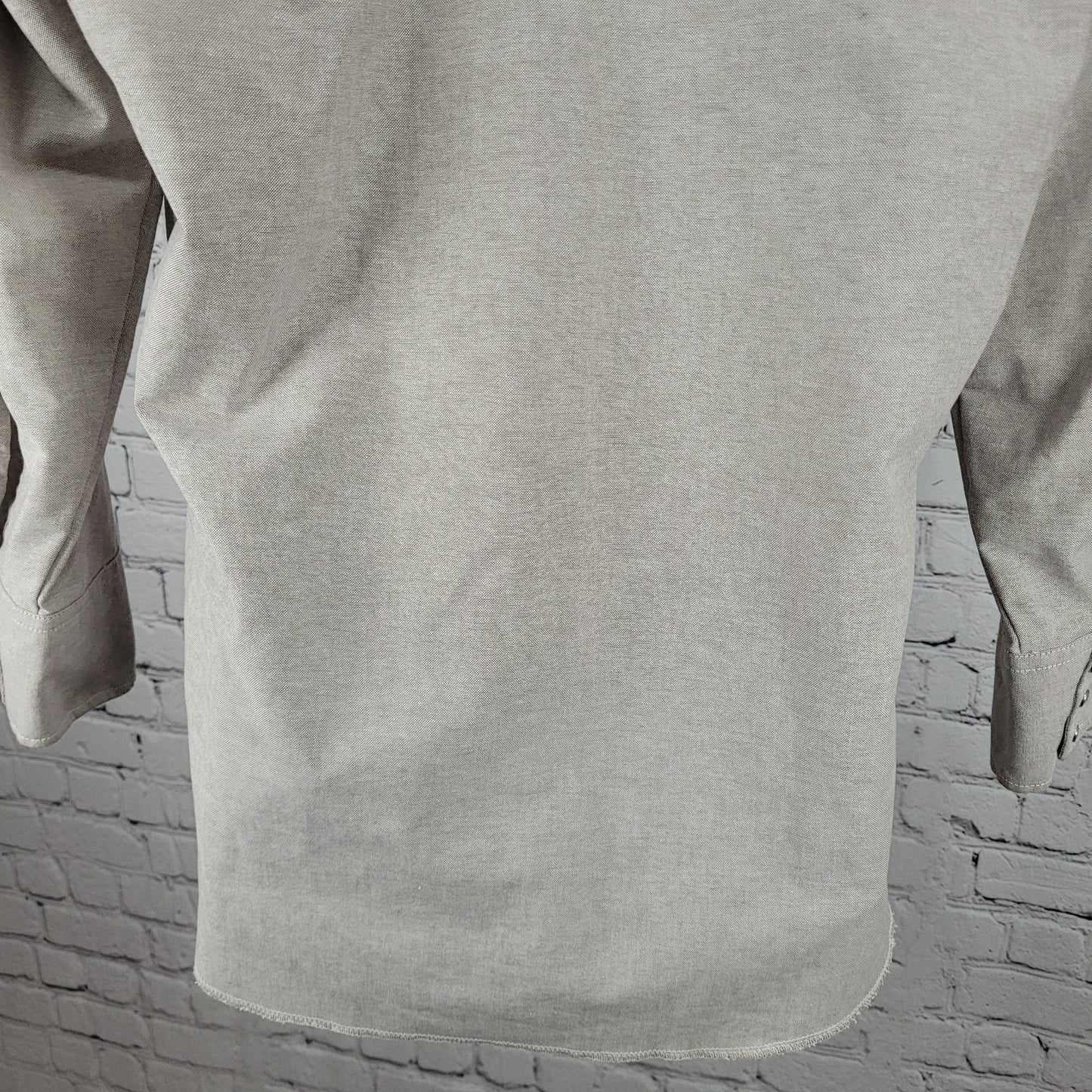 Ranch & Town Panhandle Slim Grey Pearl Snap Western Long Sleeve Shirt Size 16-32