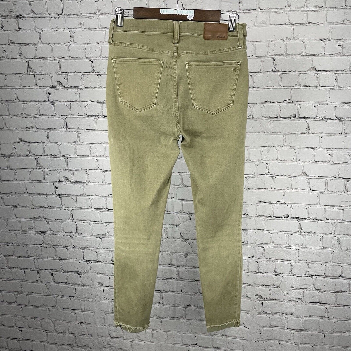 Madewell Green 9” High Rise Skinny Jeans Lightweight Stretch Size 27 (27x26.5)