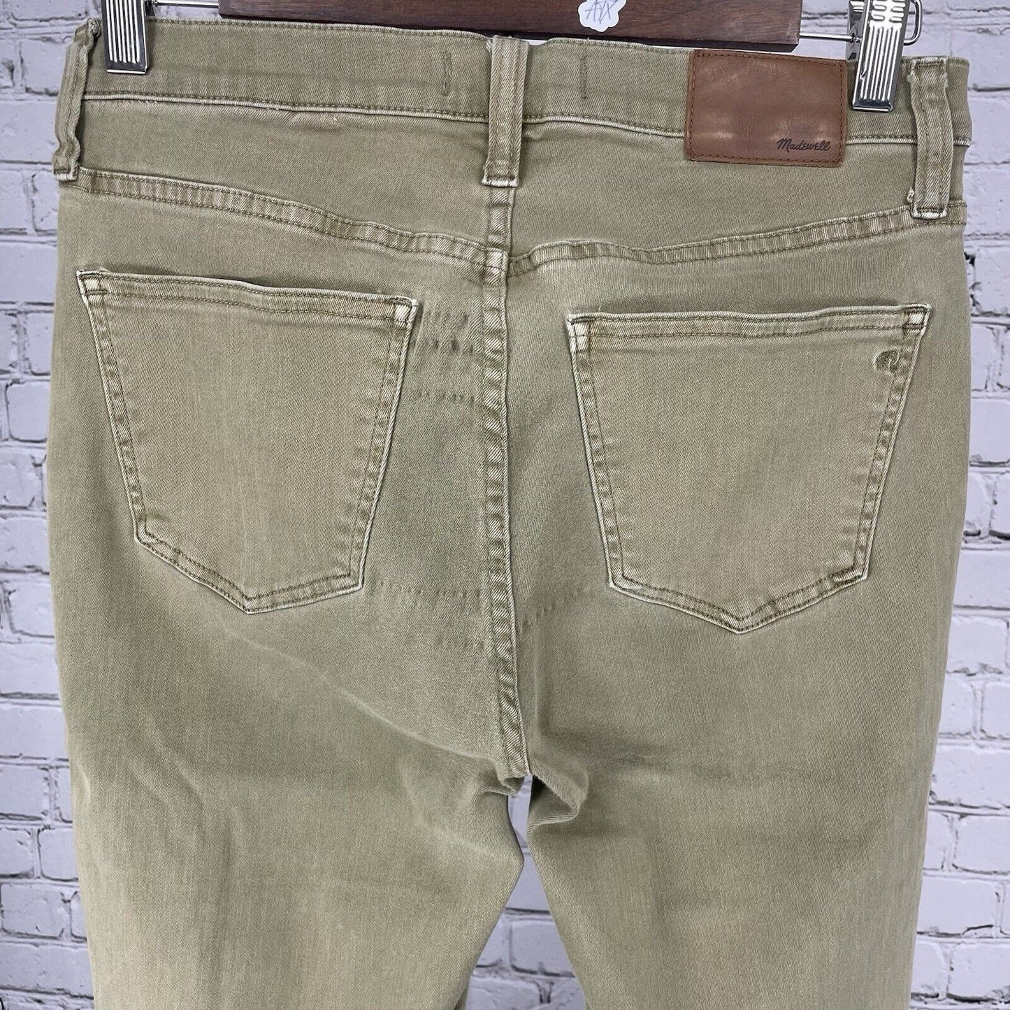 Madewell Green 9” High Rise Skinny Jeans Lightweight Stretch Size 27 (27x26.5)