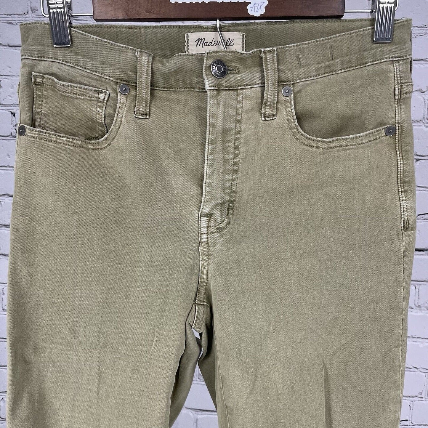 Madewell Green 9” High Rise Skinny Jeans Lightweight Stretch Size 27 (27x26.5)
