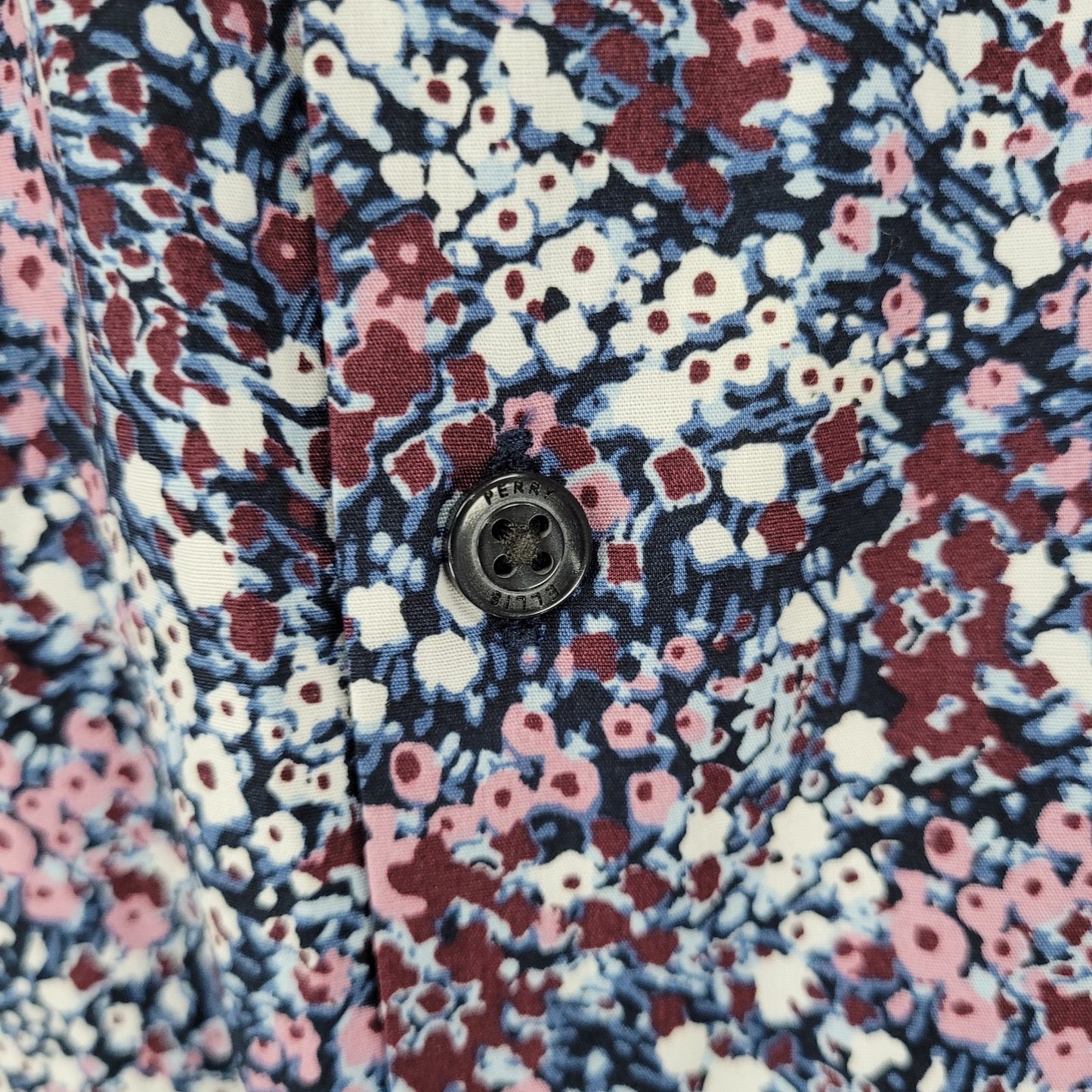 NWT Perry Ellis Multicolor Floral Stretch Button Up Long Sleeve Shirt Size 3XLT