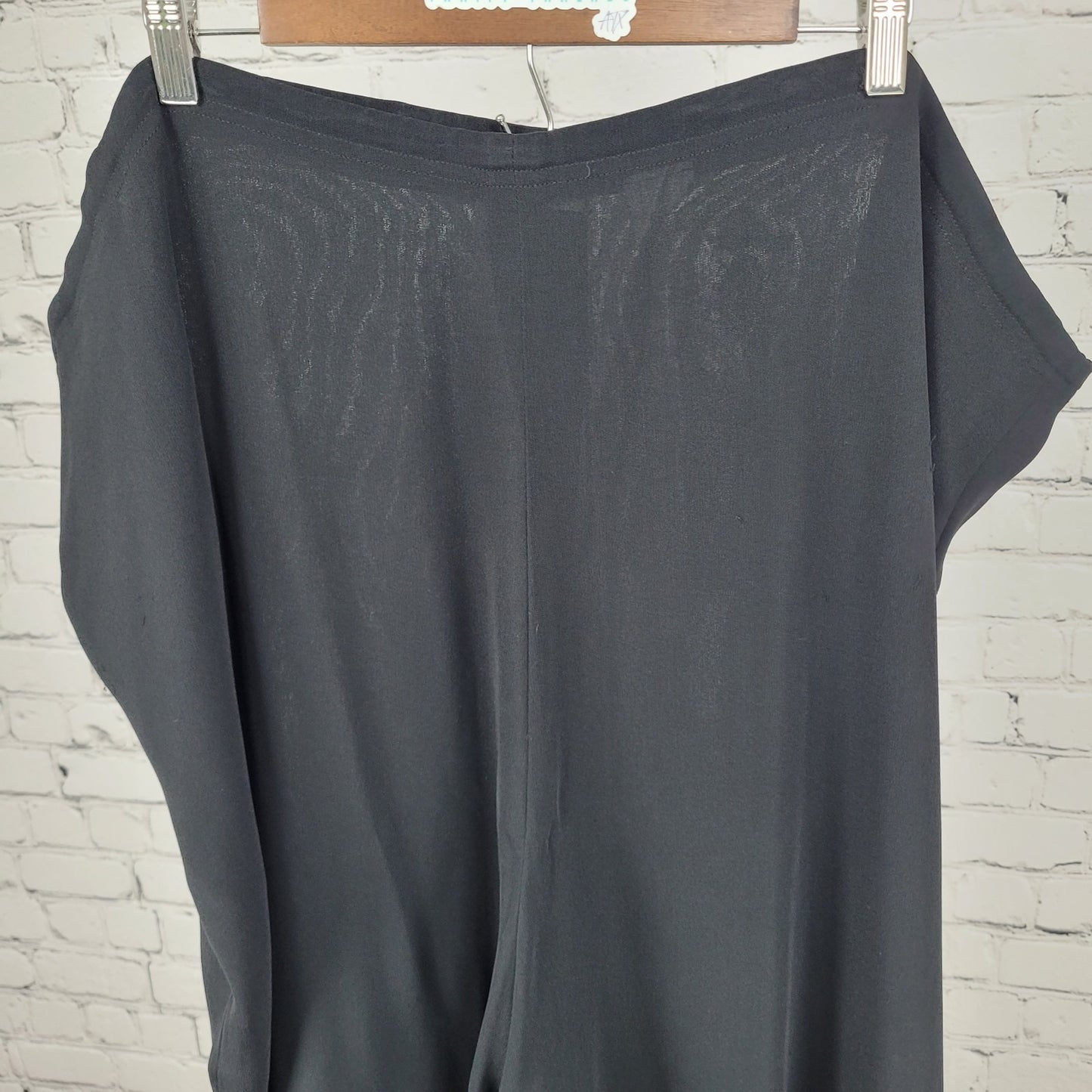 VTG Jones New York Black Lightweight Crop Pants USA Made Size 20W (51x21)