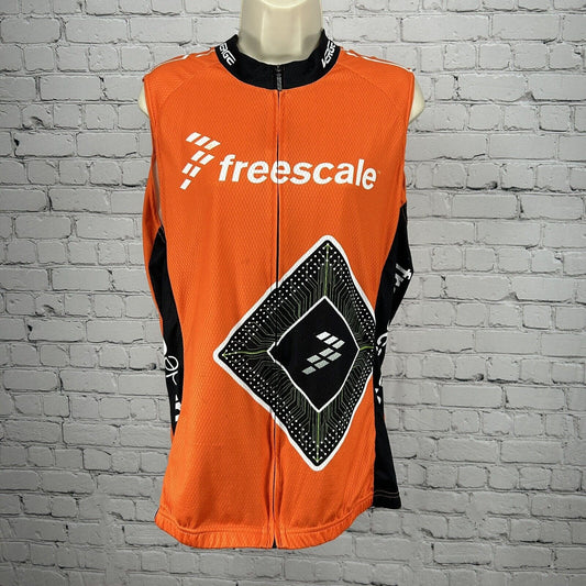 Verge Elite Orange Freescale Sleeveless Zip Up Bicycle Jersey Women’s Size 3XL