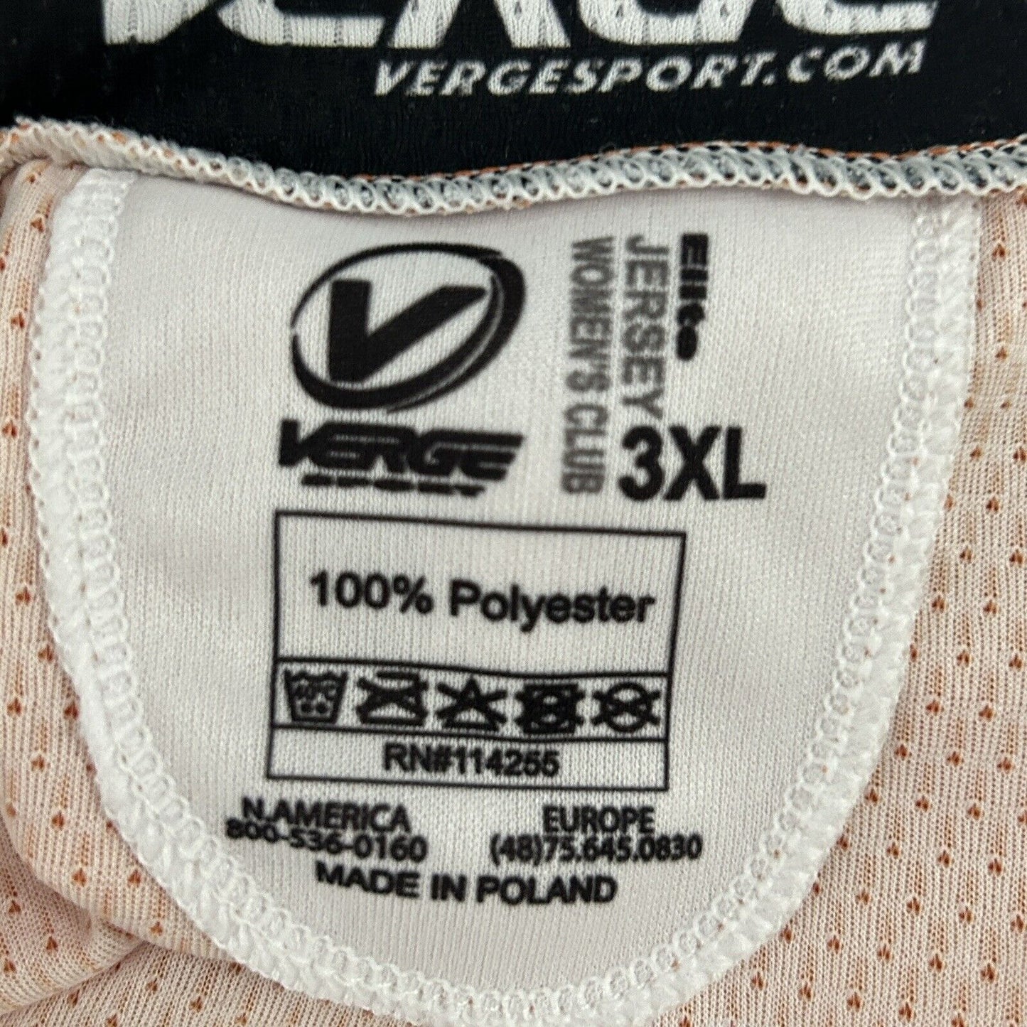 Verge Elite Orange Freescale Sleeveless Zip Up Bicycle Jersey Women’s Size 3XL