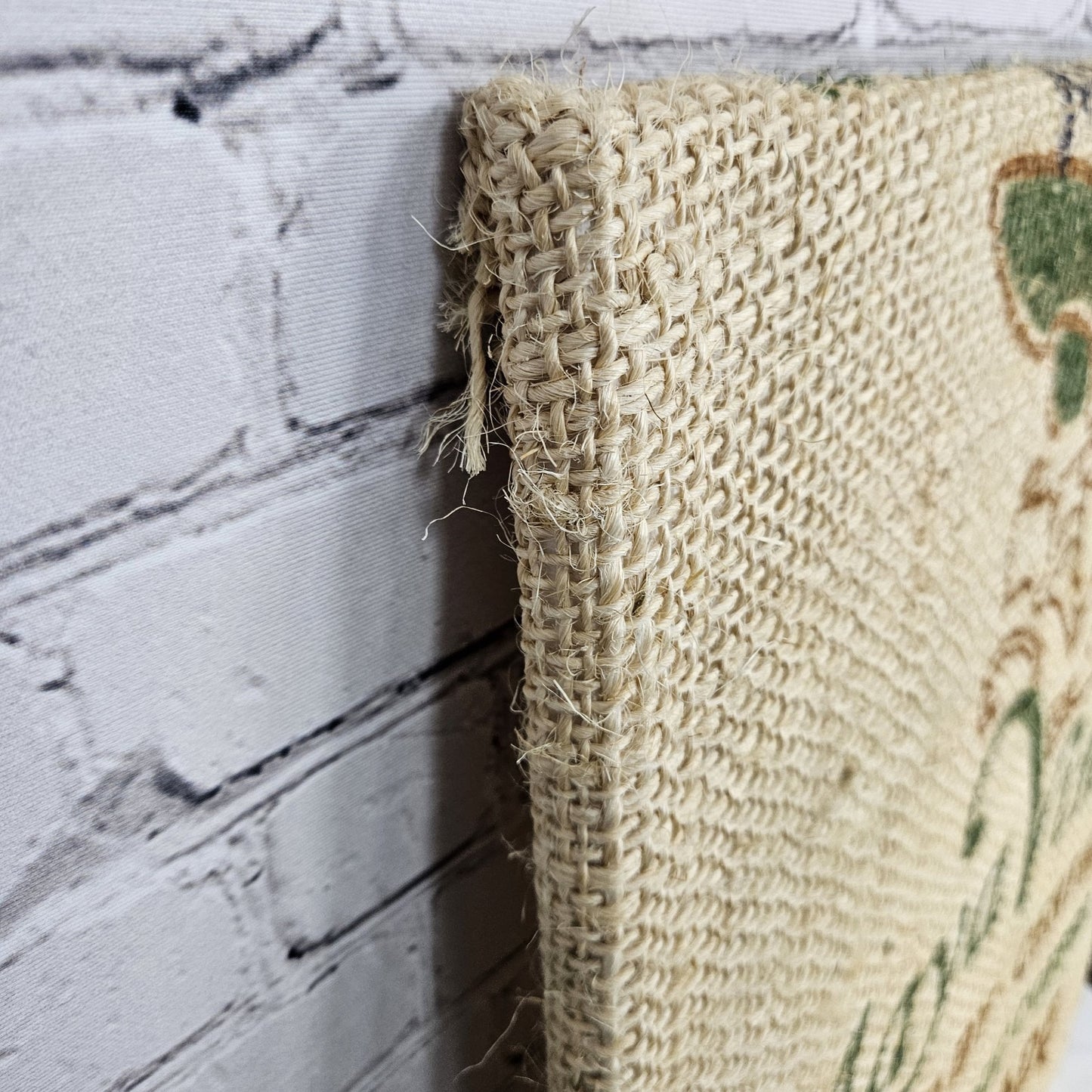 Maya Vinic Coffee Authentic Burlap Sack Wrapped Canvas Wood Framed Art 24x18