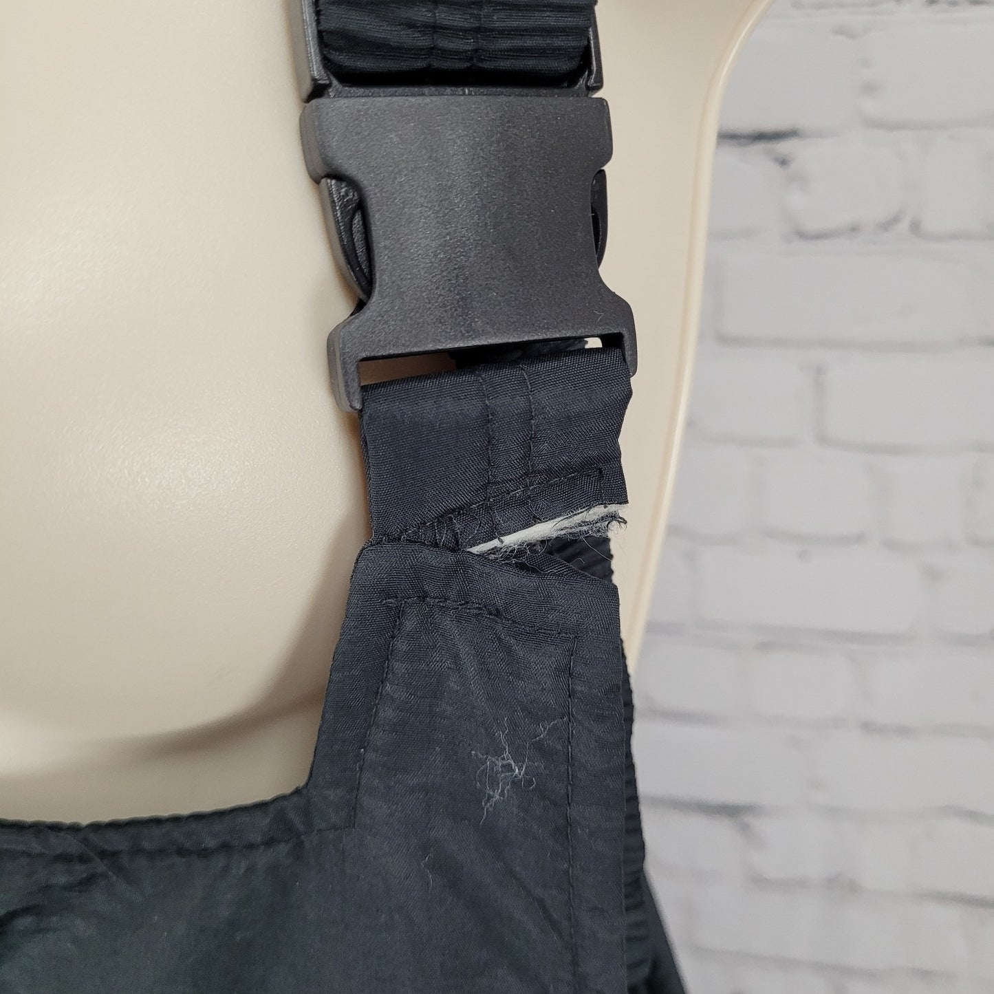 VTG OSSI Black Zip Adjustable Insulated Stretch Panel Snow Ski Bib Size Medium M