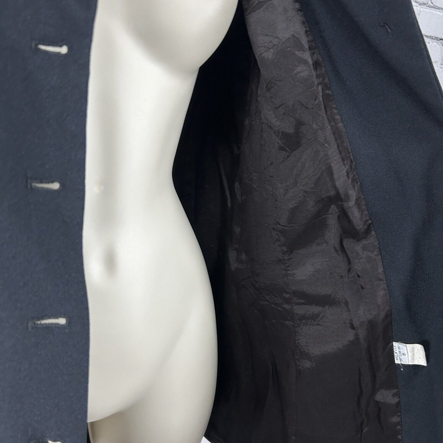 VTG Gianni Sport Solid Black 4 Button Collared Vented Blazer Women’s USA Size 8
