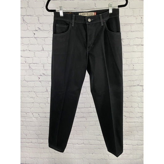 Levi’s Classic Relaxed 550’s Tapered 5 Pocket Belt Loops Black Jeans Size 6S