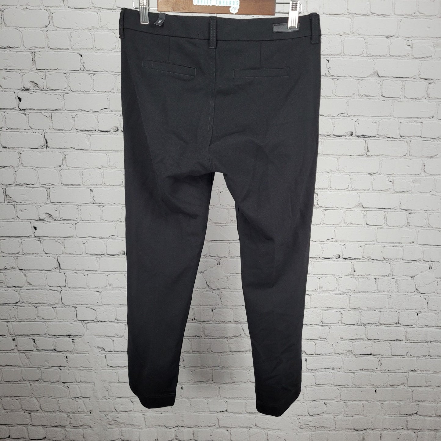 NWT KUT From The Kloth Black Elizabeth Straight Leg Stretch Pants 6 (30x27)