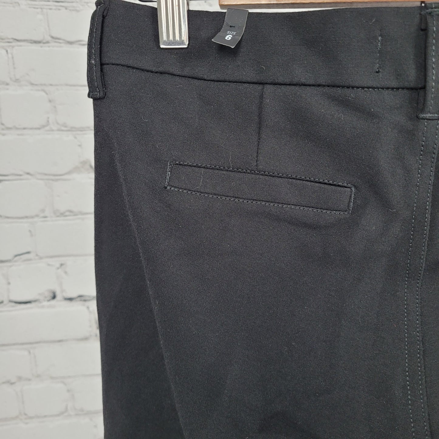 NWT KUT From The Kloth Black Elizabeth Straight Leg Stretch Pants 6 (30x27)