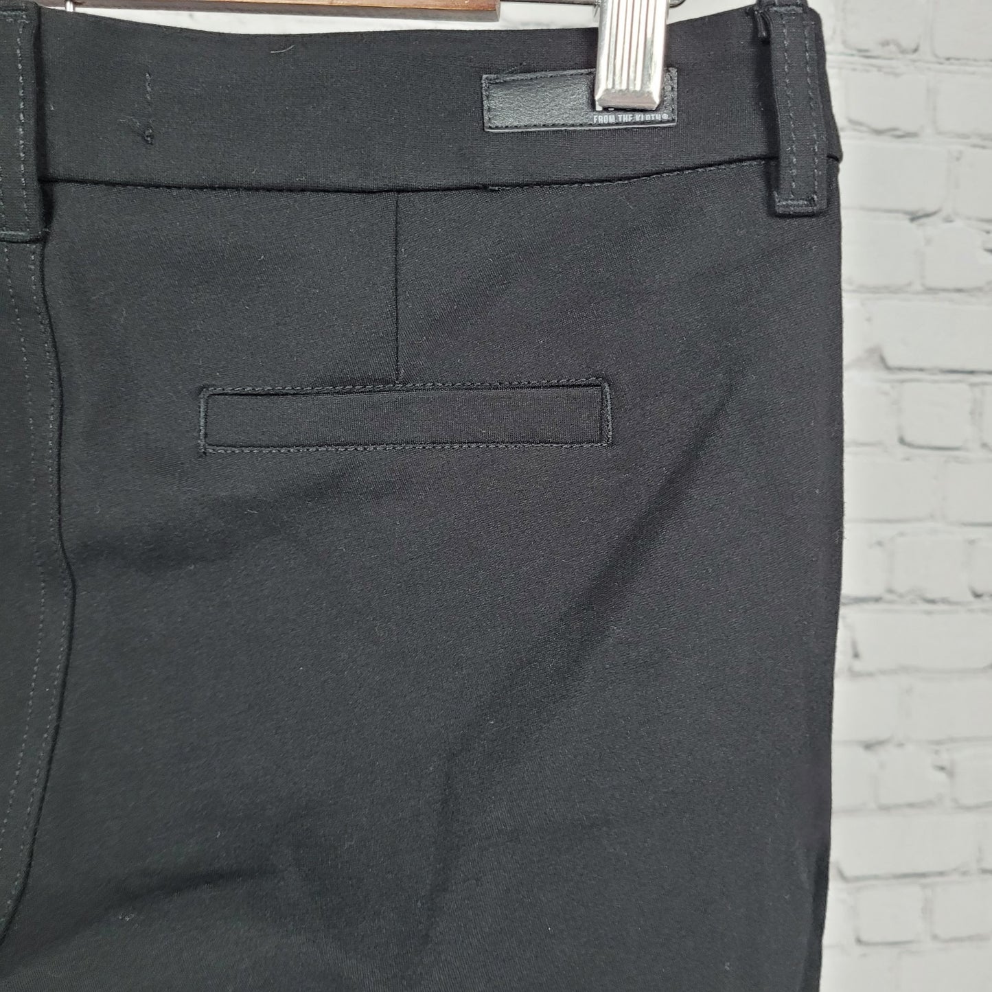 NWT KUT From The Kloth Black Elizabeth Straight Leg Stretch Pants 6 (30x27)