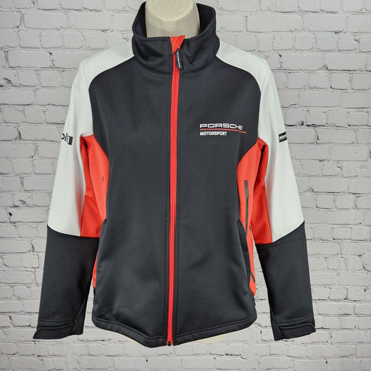 Porsche Driver's Selection Red Black Fleece Lined Waterproof Zip Jacket Small S