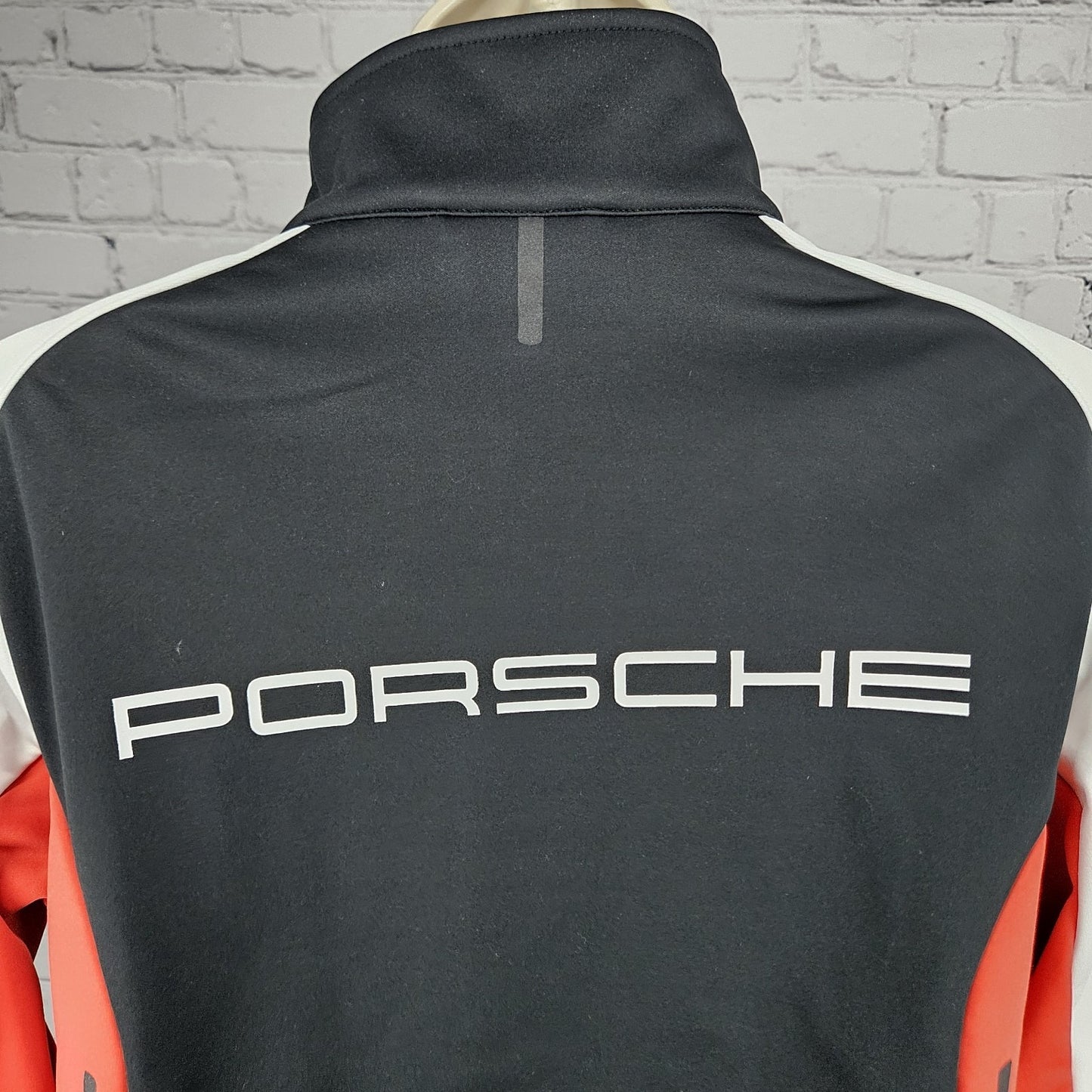 Porsche Driver's Selection Red Black Fleece Lined Waterproof Zip Jacket Small S