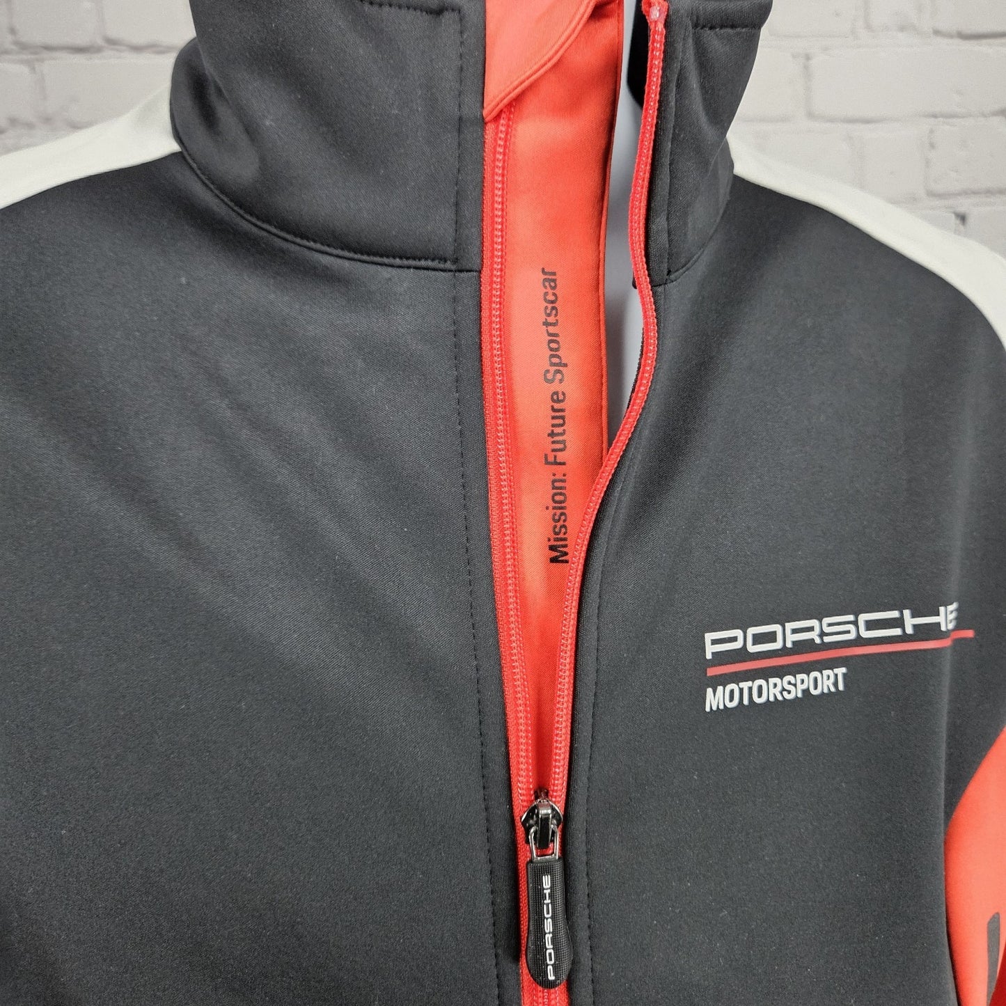 Porsche Driver's Selection Red Black Fleece Lined Waterproof Zip Jacket Small S