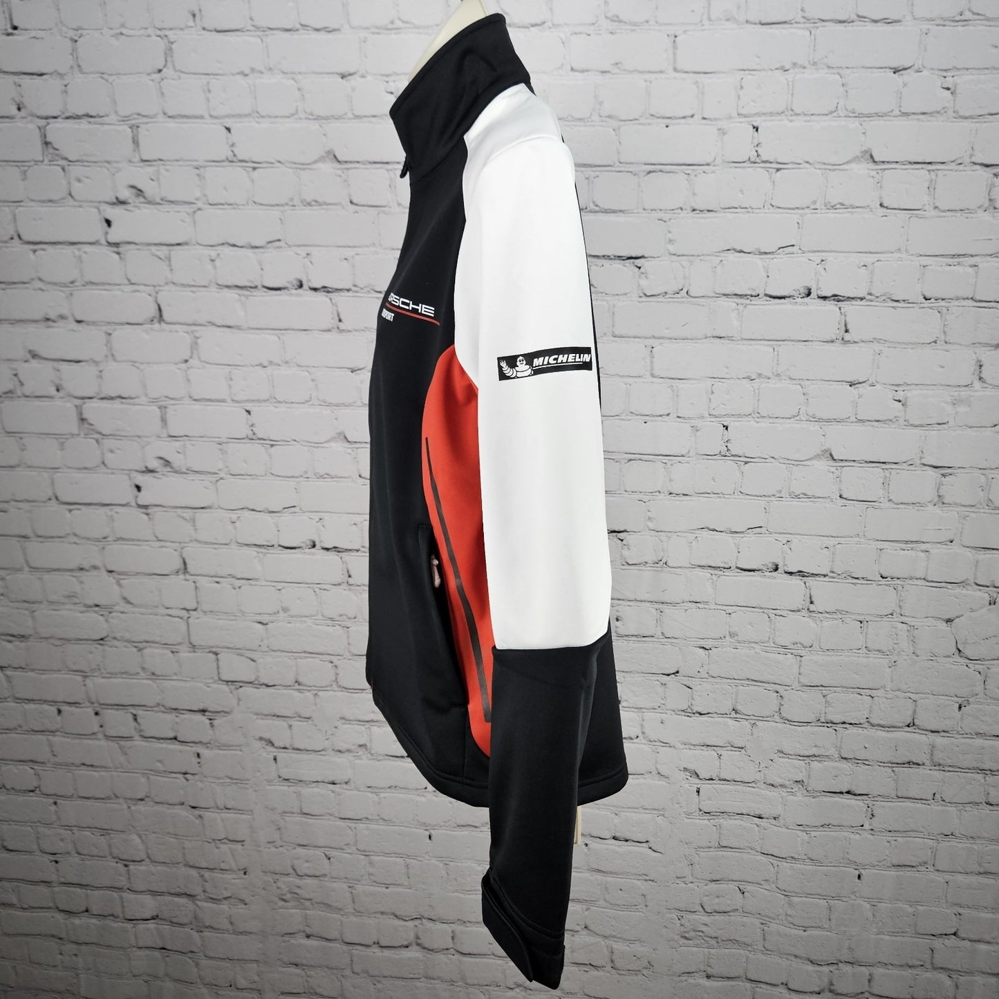 Porsche Driver's Selection Red Black Fleece Lined Waterproof Zip Jacket Small S