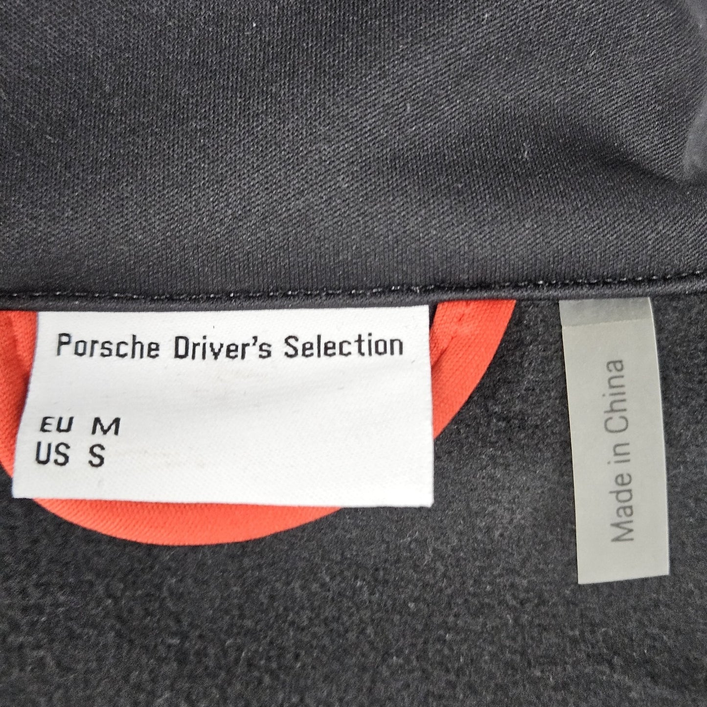 Porsche Driver's Selection Red Black Fleece Lined Waterproof Zip Jacket Small S