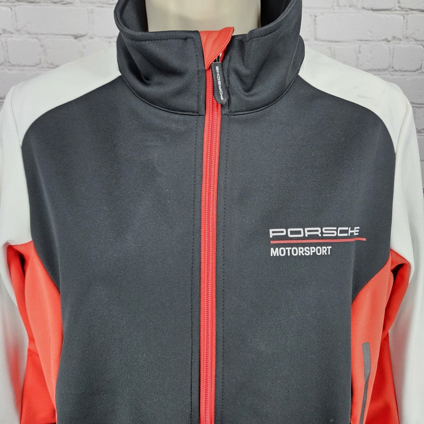 Porsche Driver's Selection Red Black Fleece Lined Waterproof Zip Jacket Small S