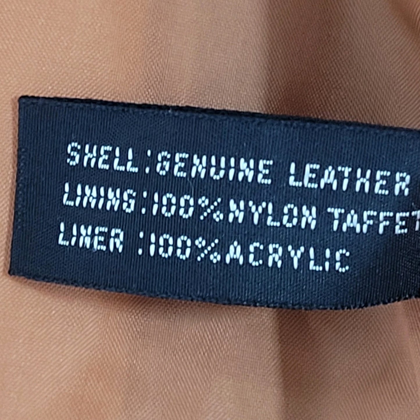 Unbranded Orange Brown Genuine Leather Full Zipped Bomber Jacket Korea Large L