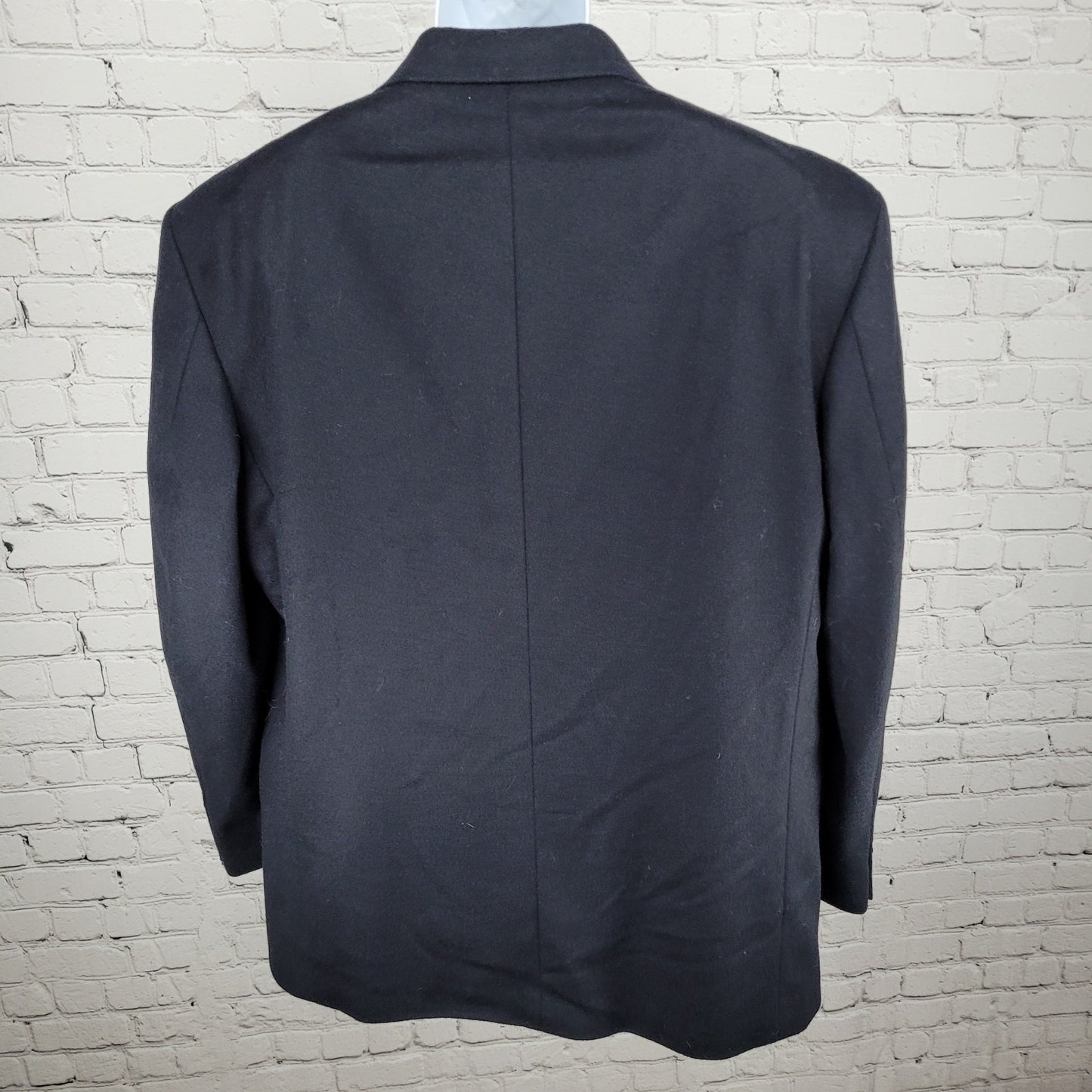 Oscar De La Renta Dark Navy Wool Cashmere Blend Blazer Sport Coat Size 46R