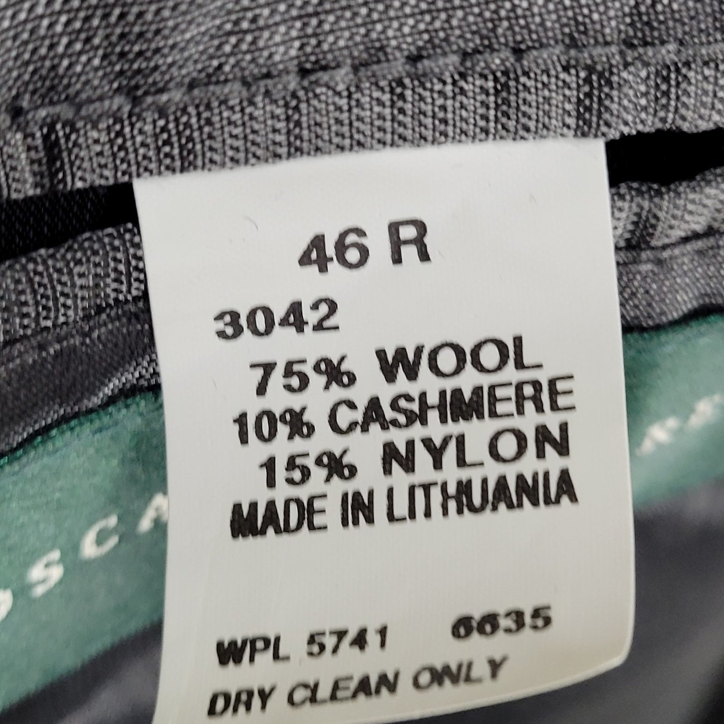 Oscar De La Renta Dark Navy Wool Cashmere Blend Blazer Sport Coat Size 46R