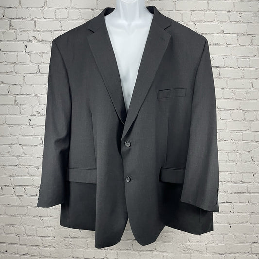 Joseph & Feiss Black Wool 2 Button Vented Blazer Jacket Sport Coat Size 60R