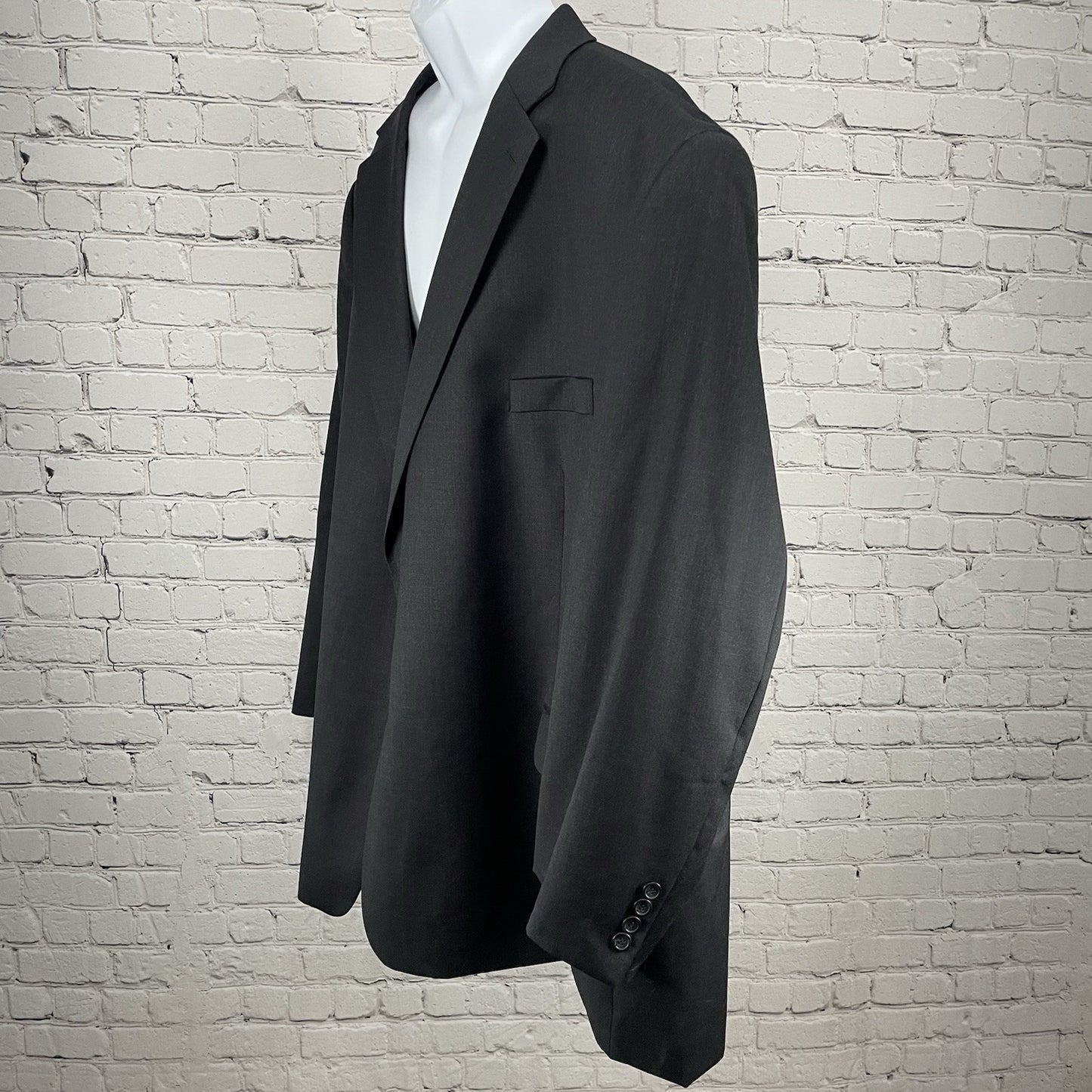 Joseph & Feiss Black Wool 2 Button Vented Blazer Jacket Sport Coat Size 60R
