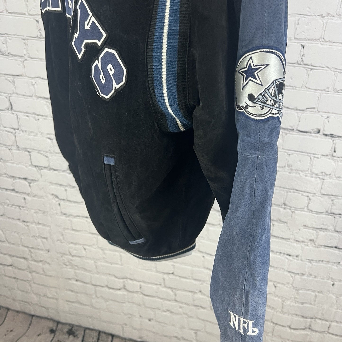 Vintage NFL Dallas Cowboys Bomber Varsity Jacket Sueded Leather 90’s Men’s M