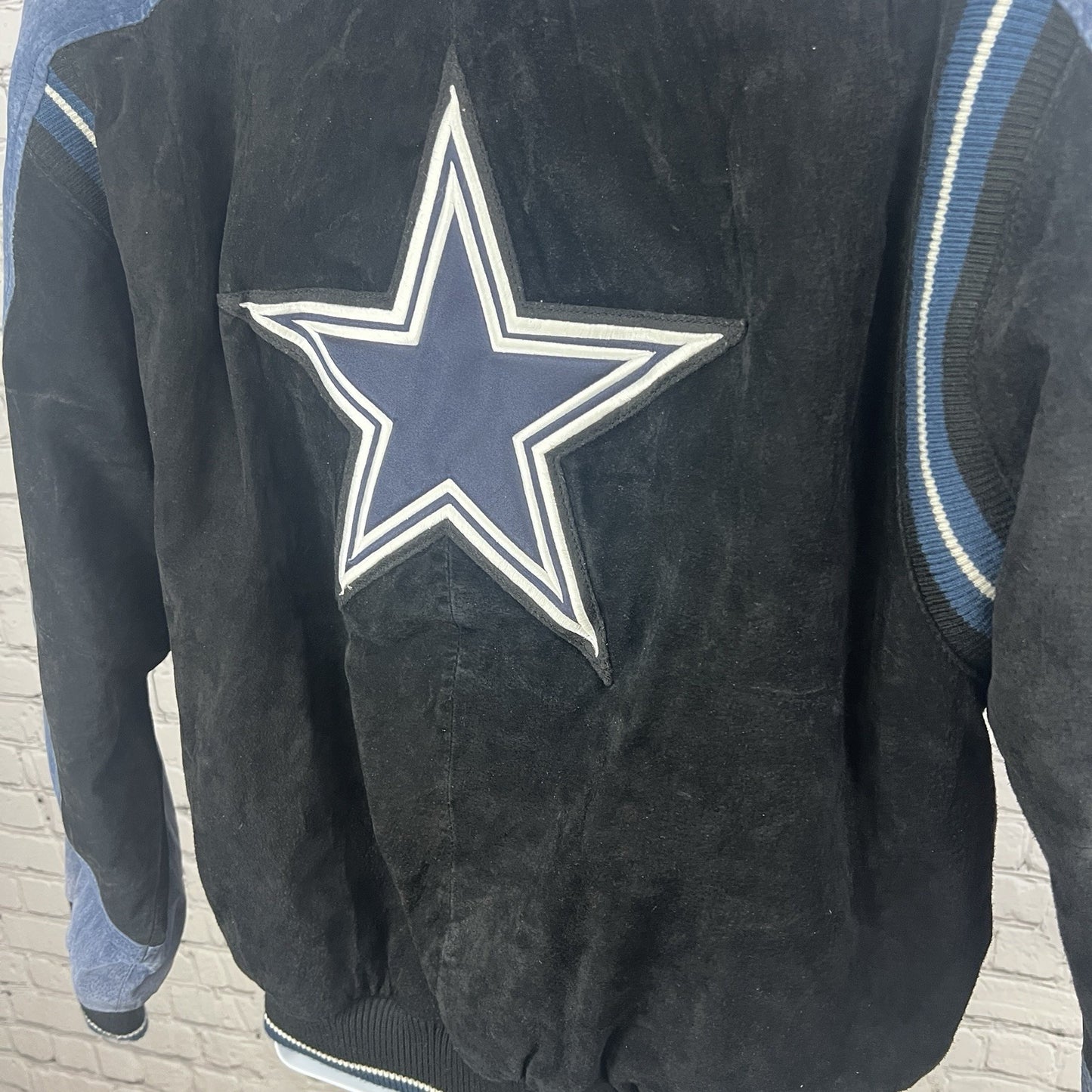 Vintage NFL Dallas Cowboys Bomber Varsity Jacket Sueded Leather 90’s Men’s M