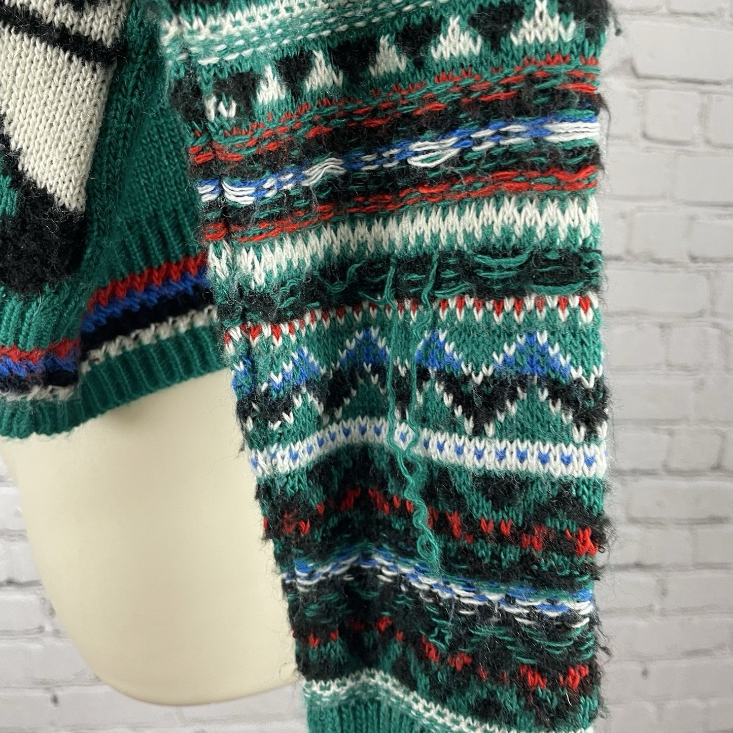 Coincidence & Chance Green Panda Bear Oversized Drop Shoulder Sweater Small S