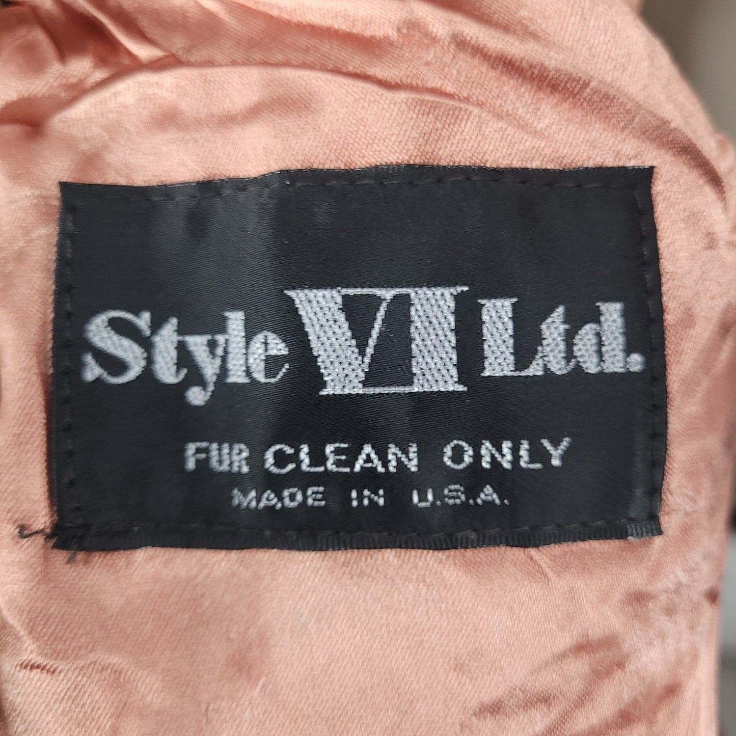 VTG Style VI Ltd Brown Faux Fur Hook & Loop Pockets Collared Lined Coat USA 18