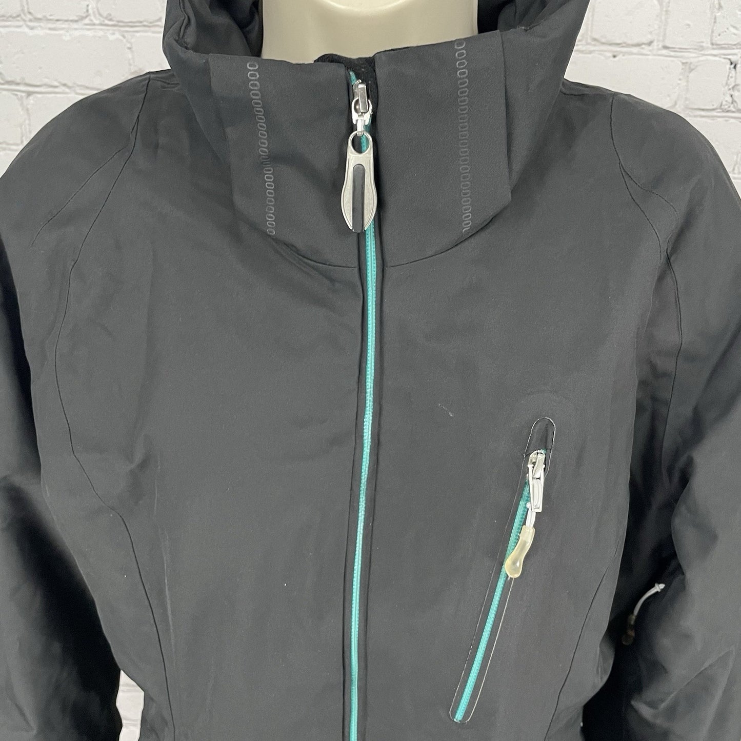 Obermeyer Grey Recco Zipped Insulated Lined Multiple Pockets Ski Jacket Size 8