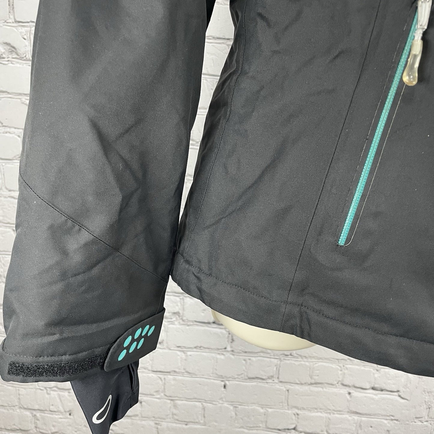 Obermeyer Grey Recco Zipped Insulated Lined Multiple Pockets Ski Jacket Size 8