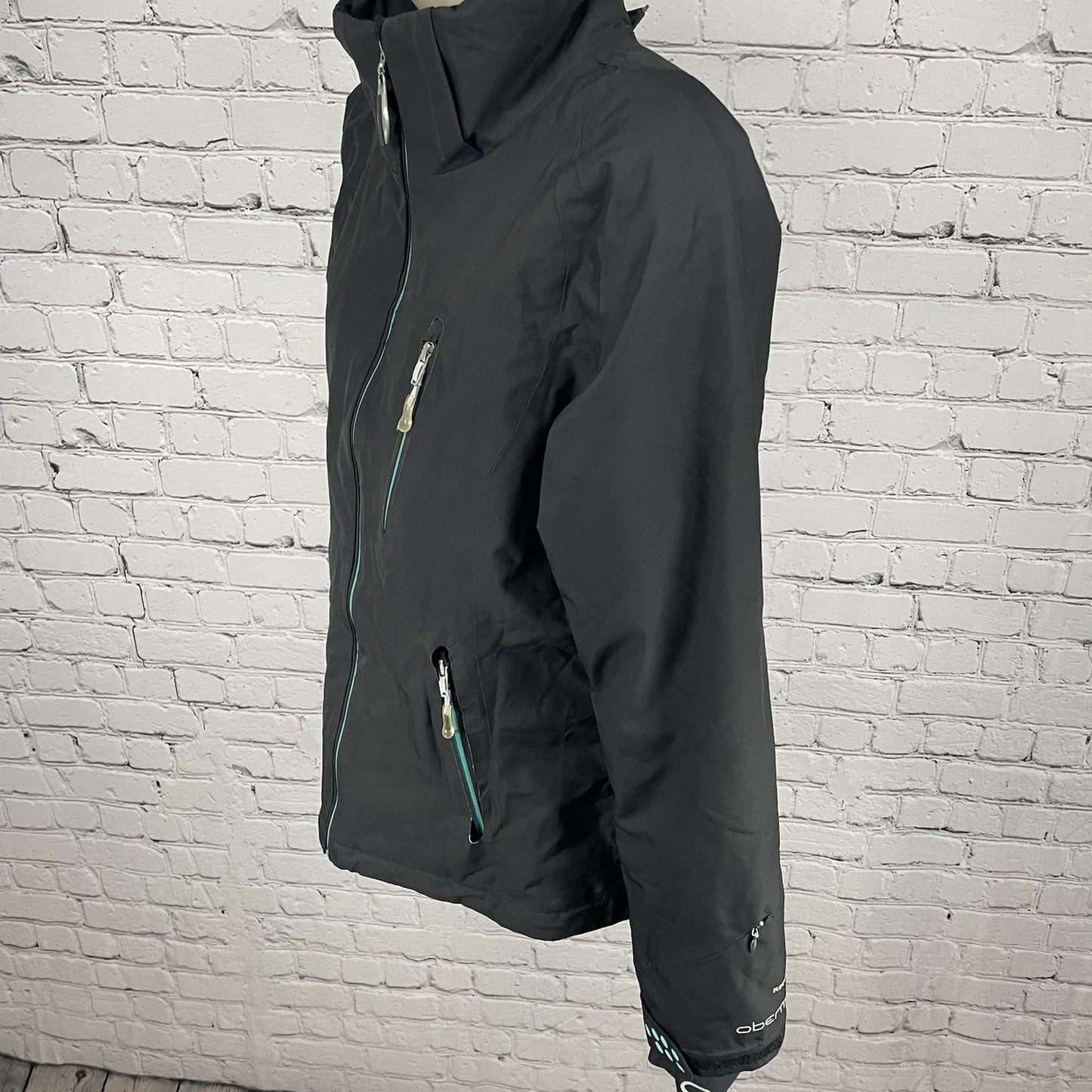 Obermeyer Grey Recco Zipped Insulated Lined Multiple Pockets Ski Jacket Size 8