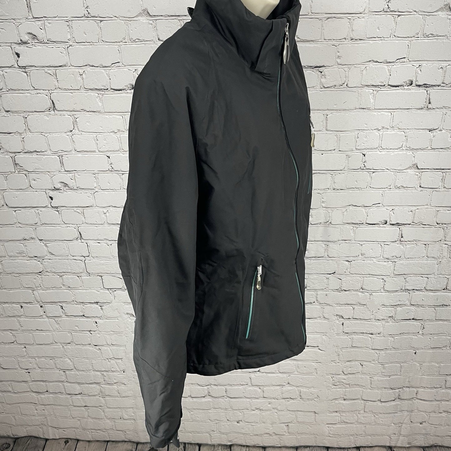 Obermeyer Grey Recco Zipped Insulated Lined Multiple Pockets Ski Jacket Size 8