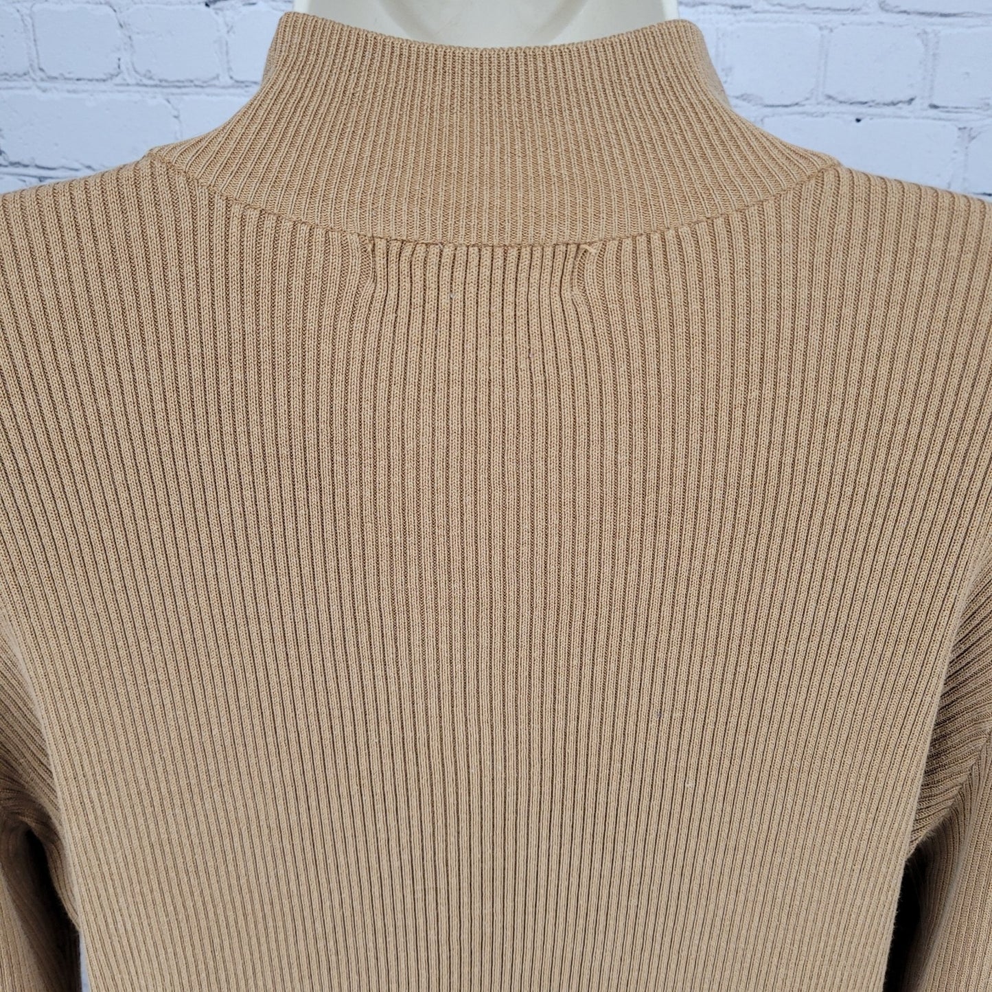 Coldwater Creek Brown Silk Cotton Long Sleeve Pullover Sweater Size Medium M