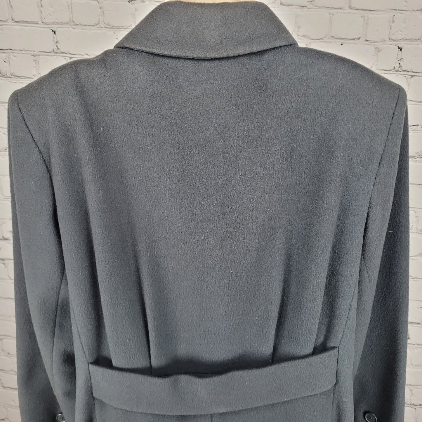 VTG Glenbrooke Grey Pure New Wool Double Breasted Pockets Lined Pea Coat USA 10