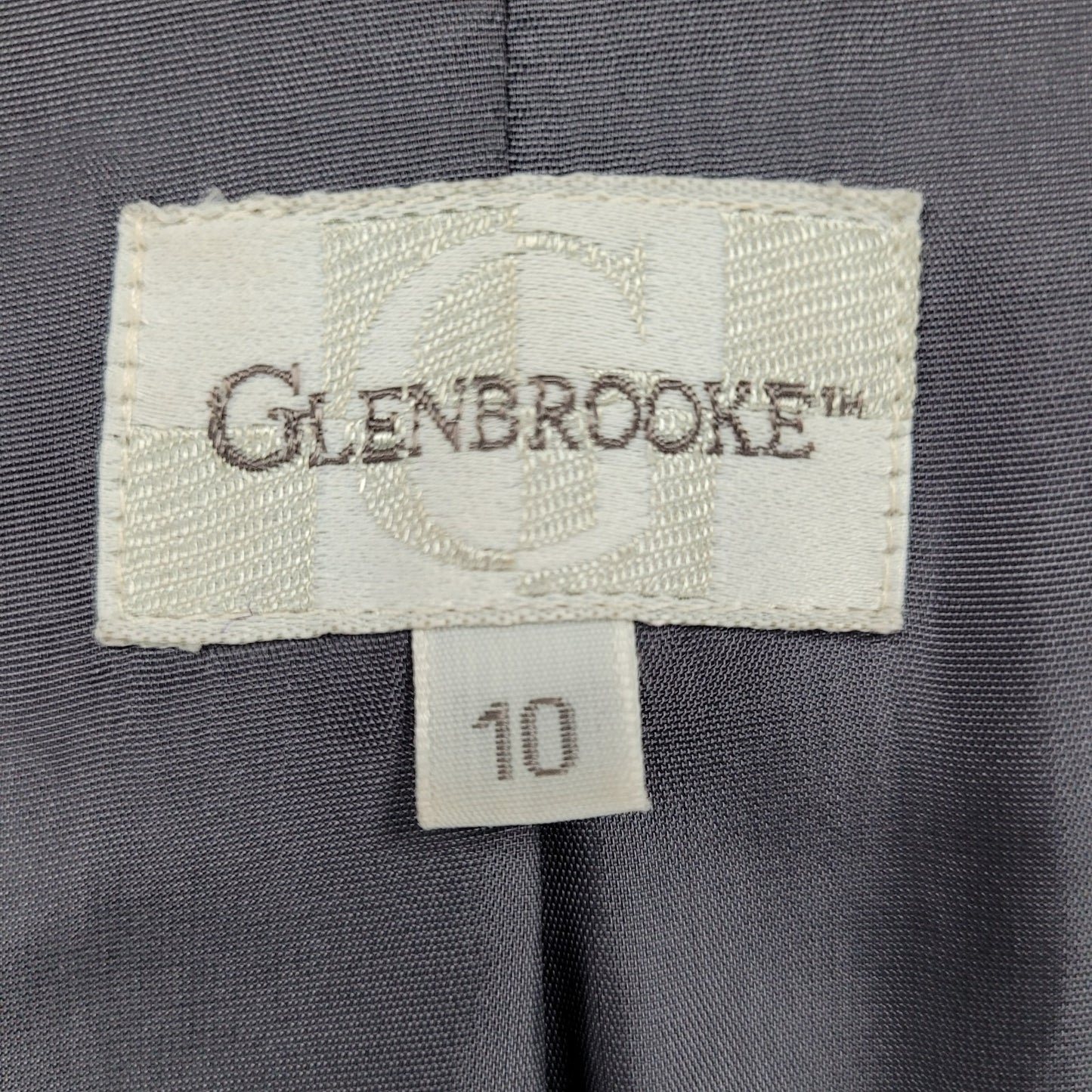 VTG Glenbrooke Grey Pure New Wool Double Breasted Pockets Lined Pea Coat USA 10